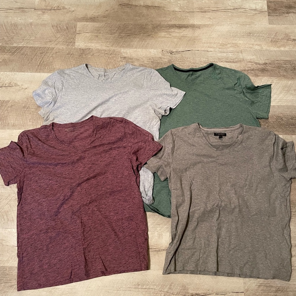 4 XL Banana Republic mens short sleeve shirts
